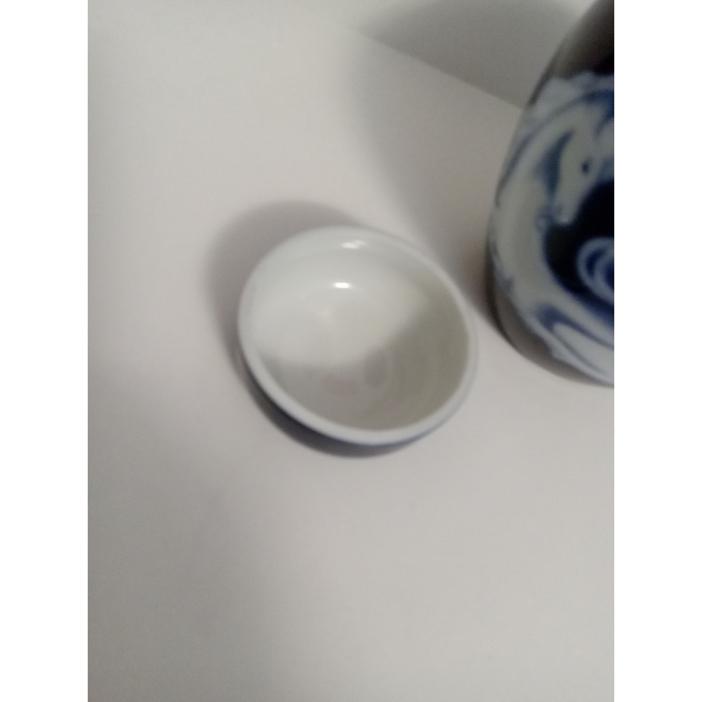 Takahashi San Francisco Cobalt Blue Unicorn Glaze Ginger Jar With Lid Vase Japan - Picture 4 of 7